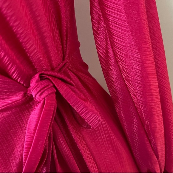 Kayser Pink Vintage 70s 80s Bishop Sleeve Wrap Gown Loungewear Sleepwear - Picture 4 of 9